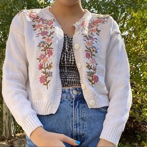 Embroidered cardigan